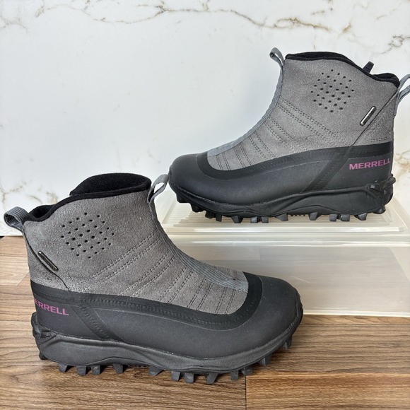 Merrell Womens Thermo Snowdrift Boots 200g Size 5 Waterproof Zip Mid Shell Snow - Picture 1 of 16